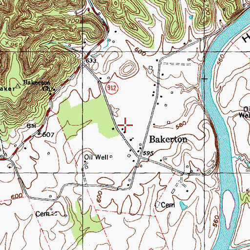 Topographic Map of Holly Grove School, KY