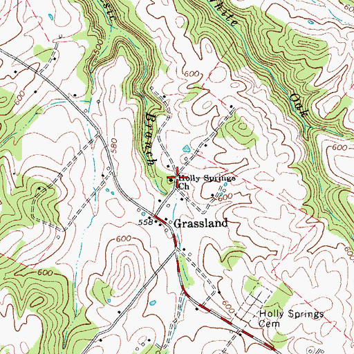 Topographic Map of Holly Springs Church, KY