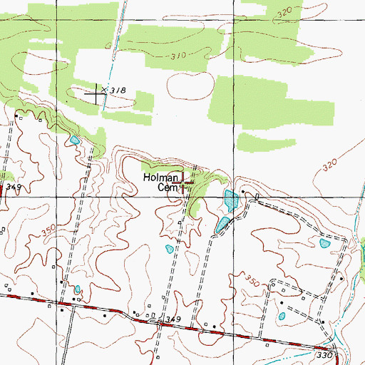 Topographic Map of Holman Cemetery, KY