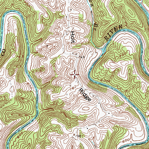 Topographic Map of Holt Ridge, KY