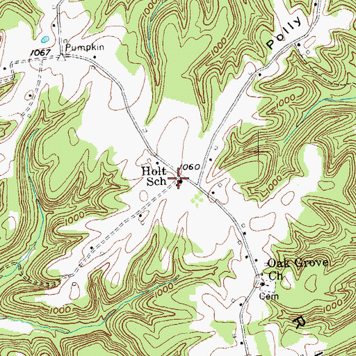 Topographic Map of Holt School, KY
