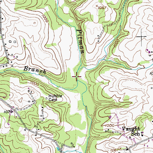 Topographic Map of Holtzclaw Branch, KY