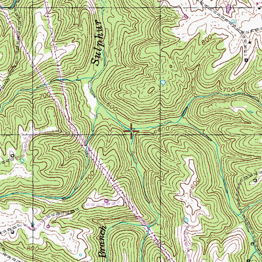 Topographic Map of Holy Water Branch, KY