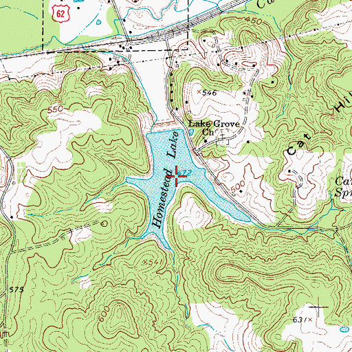 Topographic Map of Homestead Lake, KY