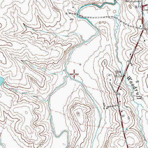 Topographic Map of Hoods Creek, KY