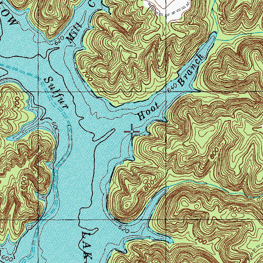 Topographic Map of Hoot Branch, KY