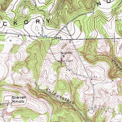 Topographic Map of Hopeful Church, KY