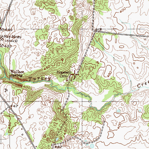 Topographic Map of Hopewell Cemetery, KY