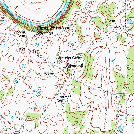 Topographic Map of Hopewell Cumberland Presbyterian Church, KY