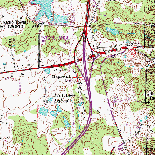 Topographic Map of Hopewell Church, KY