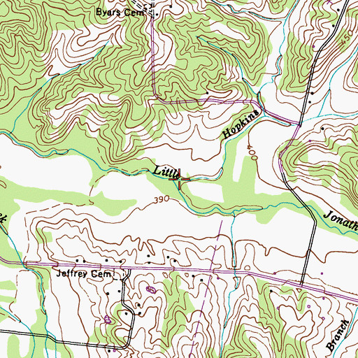 Topographic Map of Hopkins Branch, KY