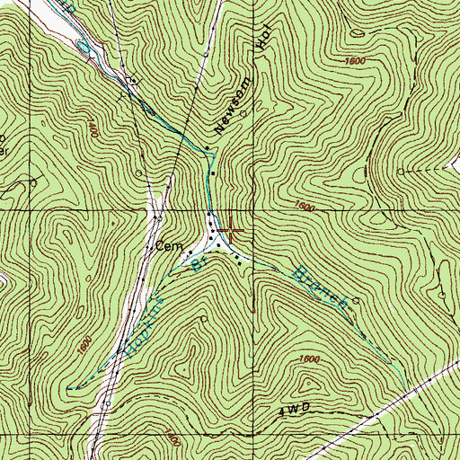 Topographic Map of Hopkins Branch, KY