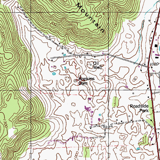 Topographic Map of Hopkins Cemetery, KY
