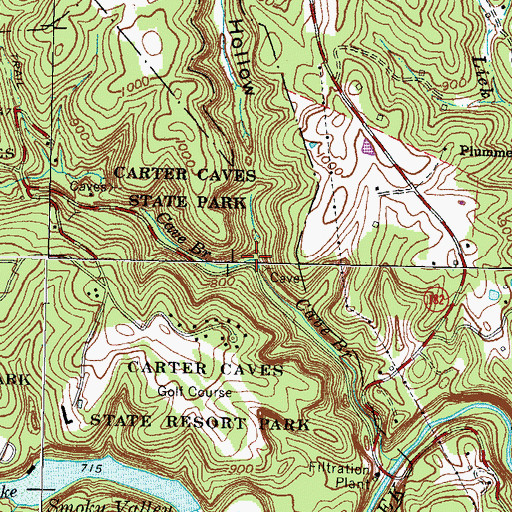 Topographic Map of Horn Hollow, KY