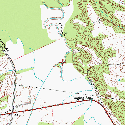 Topographic Map of Horse Branch, KY