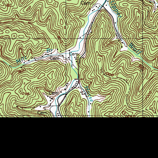 Topographic Map of Horse Branch, KY