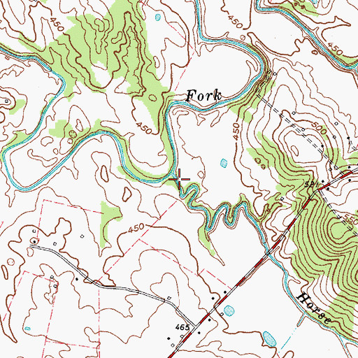 Topographic Map of Horse Creek, KY
