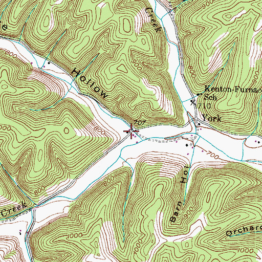Topographic Map of Horse Hollow, KY