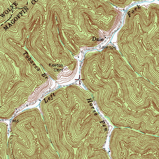 Topographic Map of Horse Pen Branch, KY