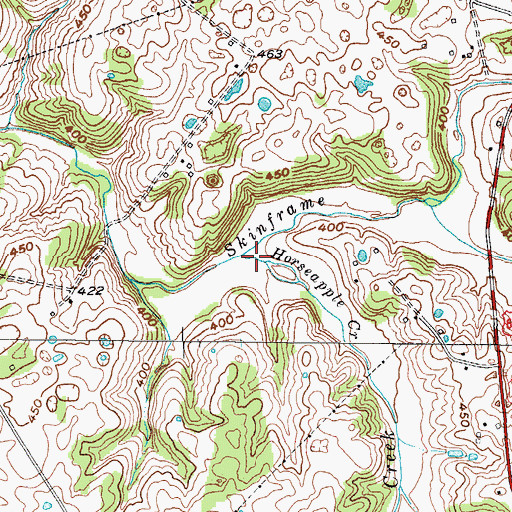 Topographic Map of Horseapple Creek, KY