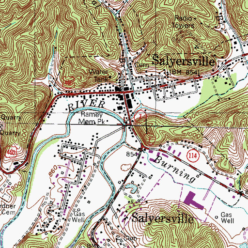Topographic Map of Horsepen Fork, KY