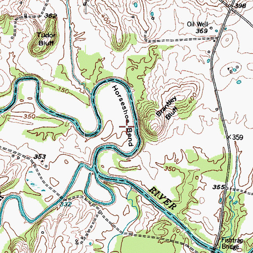 Topographic Map of Horseshoe Bend, KY