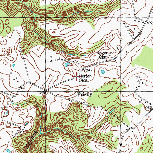 Topographic Map of Horton Cemetery, KY