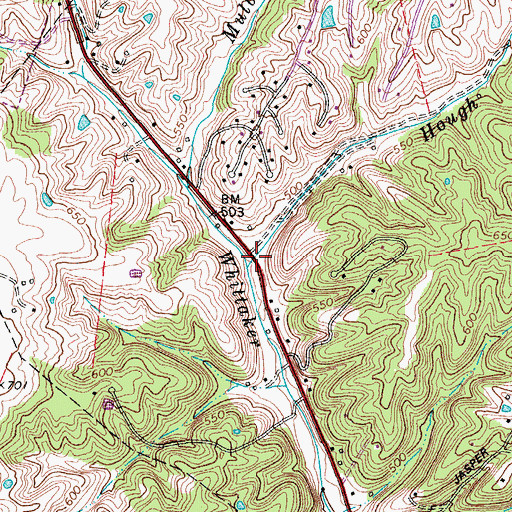 Topographic Map of Hough Run, KY