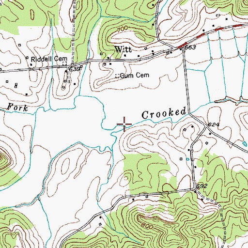 Topographic Map of Hoys Fork, KY