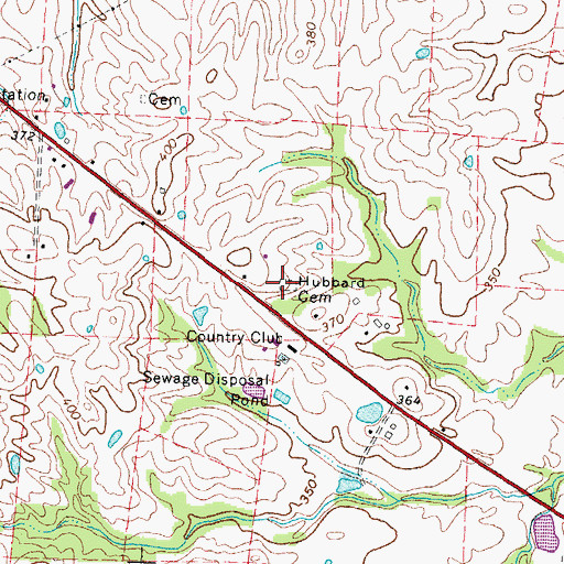 Topographic Map of Hubbard Cemetery, KY