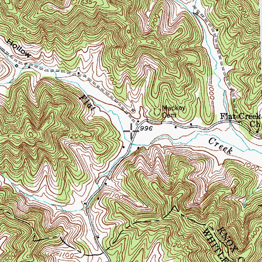 Topographic Map of Hubbs Hollow, KY