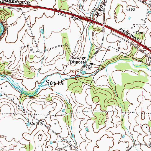 Topographic Map of Huggins Branch, KY