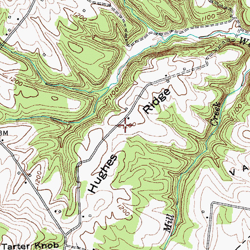 Topographic Map of Hughes Ridge, KY