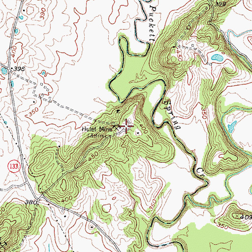 Topographic Map of Hulet Mine, KY