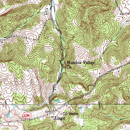 Topographic Map of Humble Valley Church, KY