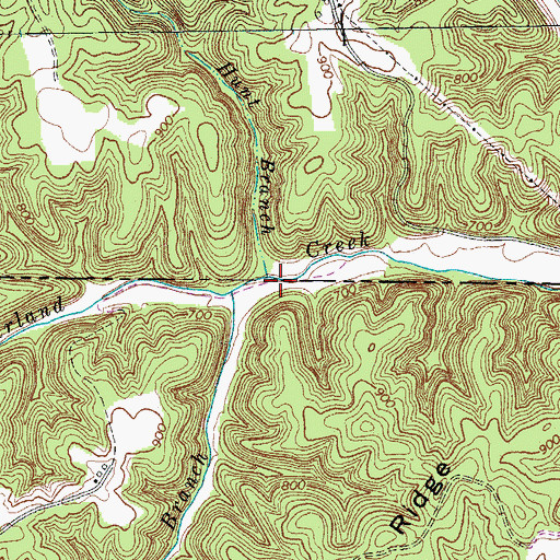Topographic Map of Hunt Branch, KY