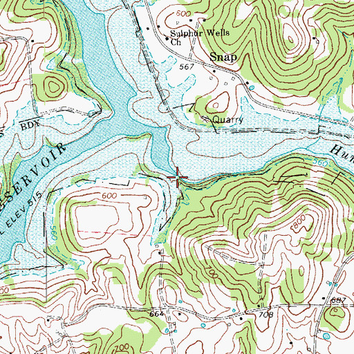 Topographic Map of Hunting Fork, KY