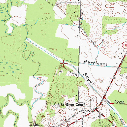 Topographic Map of Hurricane Branch, KY