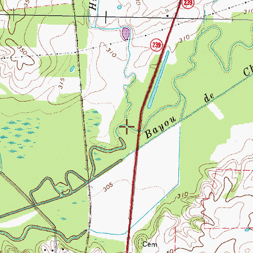 Topographic Map of Hurricane Branch, KY