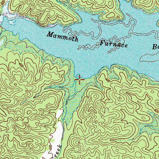 Topographic Map of Hurricane Creek, KY