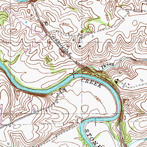 Topographic Map of Acquia Run, KY