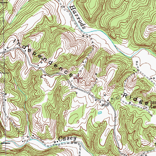 Topographic Map of Independence Ridge, KY
