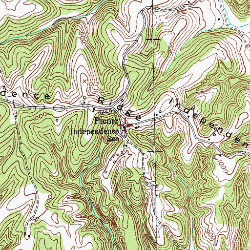 Topographic Map of Independence School, KY