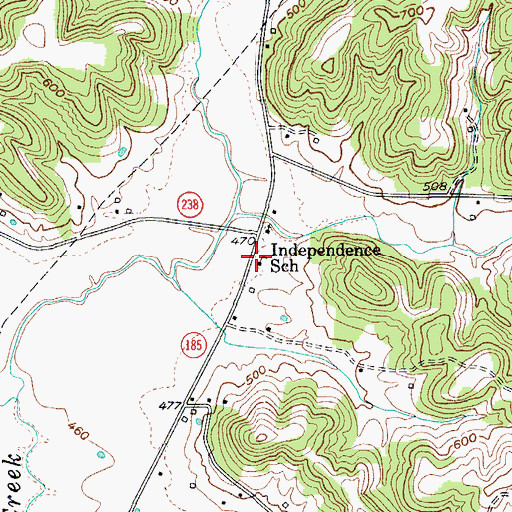 Topographic Map of Independence School, KY