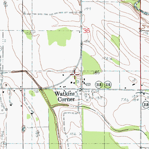 Topographic Map of Good Luck School, AR