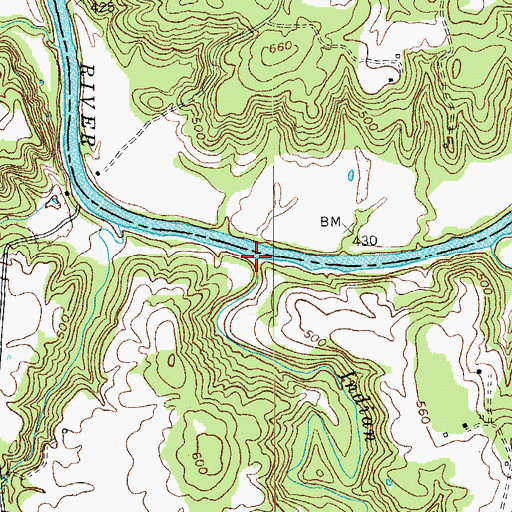 Topographic Map of Indian Creek, KY