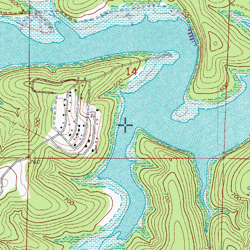 Topographic Map of Goodall Hollow, AR