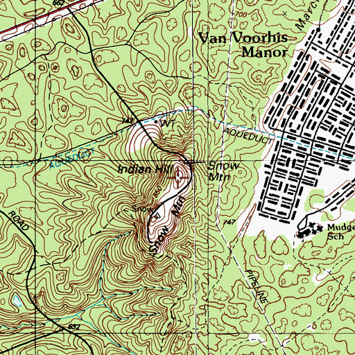 Topographic Map of Indian Hill, KY