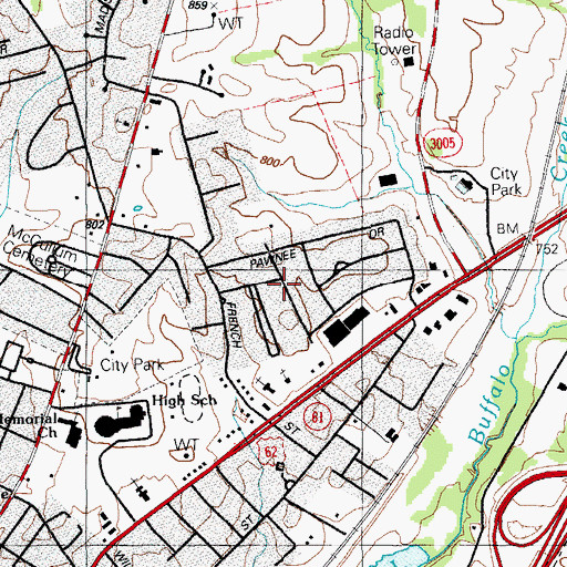 Topographic Map of Indian Hills, KY