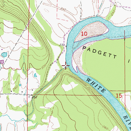 Topographic Map of Goodie Creek, AR